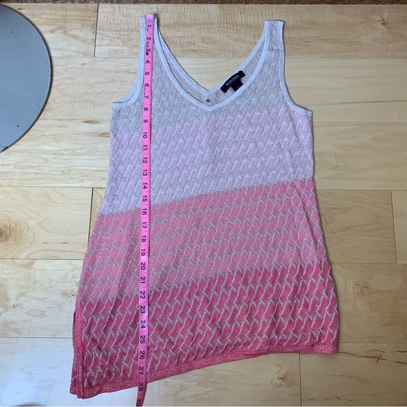 White House Black Market Pink Metallic Ombre Tank Blouse - Picture 6 of 6